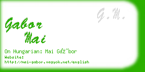 gabor mai business card
